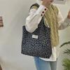 Trendy Leopard Print Fabric Tote Bag For Women Soft Comfortable Everyday Purse