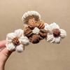 1pc New autumn and winter knitting flower yarn gripper clip autumn and winter women's plush shark clip hair clip hair accessory
