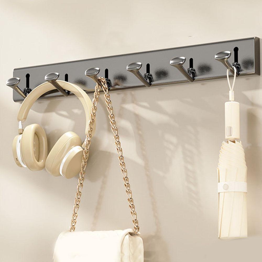 Mode Rymdaluminium Klädkrokar Väggmonterade Vattentäta Självhäftande Krokar Vikbara Fuktsäkra Handdukshängare Vardagsrum