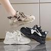 Mesh Breathable Non-slip Soft-soled Dad Shoes Women's 2025 New Summer Thick-soled Heightened and Small Casual Sports Shoes