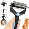 3-in-1-Enthaarungsbürste für Haustiere, Hundehaarentferner, Tierfellknotenschneider, Welpen- und Katzenkamm, Bürsten, Hundepflege, Fellpflegezubehör