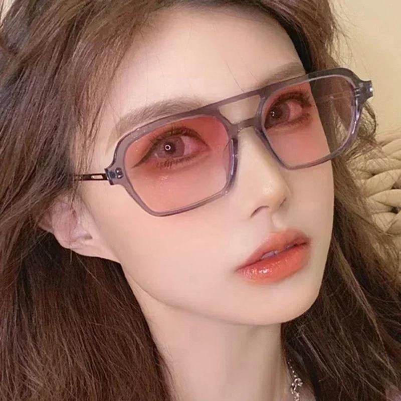 Small Vintage Square Sunglasses Women Brand Designer Mirror Sun Glasses Female Fashion Retro Leopard Frame Blue