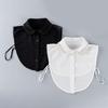 Travel Friendly Detachable Collar Easy Removable Button Faux Pearls Decors Polyester Half Shirt Blouse False Collar