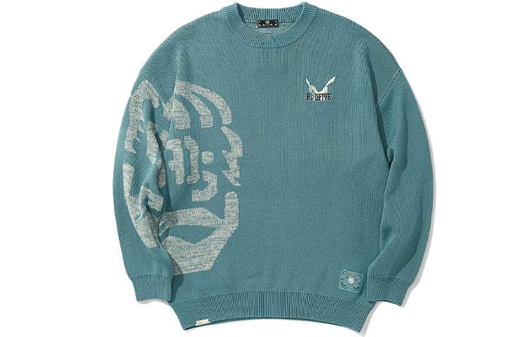 Li Ning Knitwear Men s Green Crew Neck Moderate Other AMBR085-3 XL