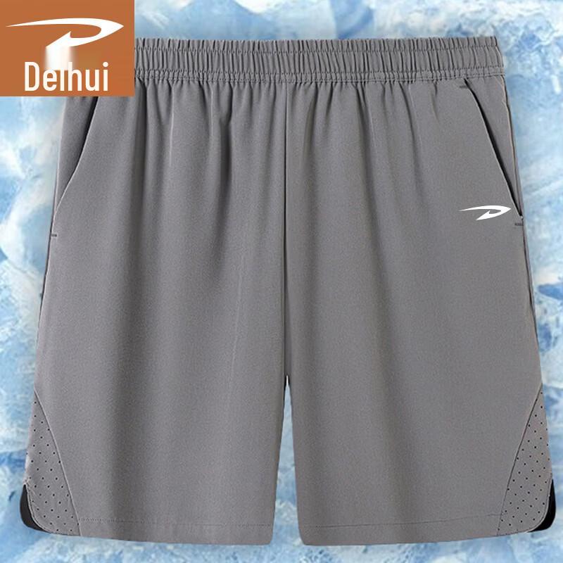 DELHUI Men s Ice-Feel Quick-Dry Sport Shorts XL