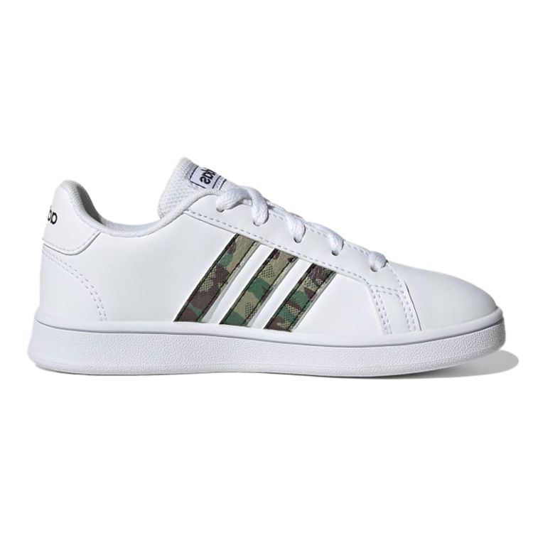 Adidas Grand Court J Camouflage Kids Sneakers White Cloud-White Core-Black GZ1084