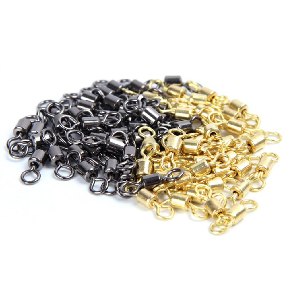 Barrel Fishing Fishing Gear Ring Swivel Connector Ball Bearing Barrel Fishing Rolling Swivel