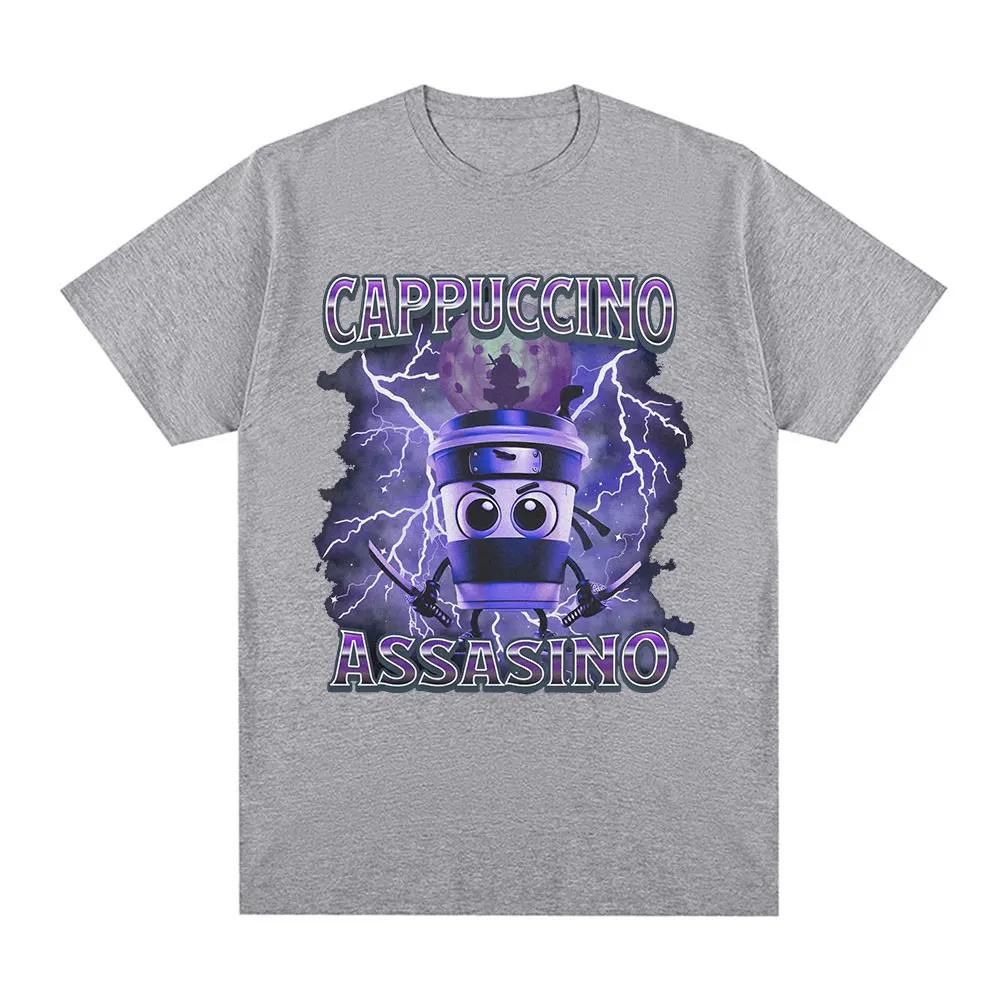Cappuccino Assasino Italian Brainrot Funny Meme T-shirt Women Fashion Vintage T-shirts Female Casual Humor Women T Shirt