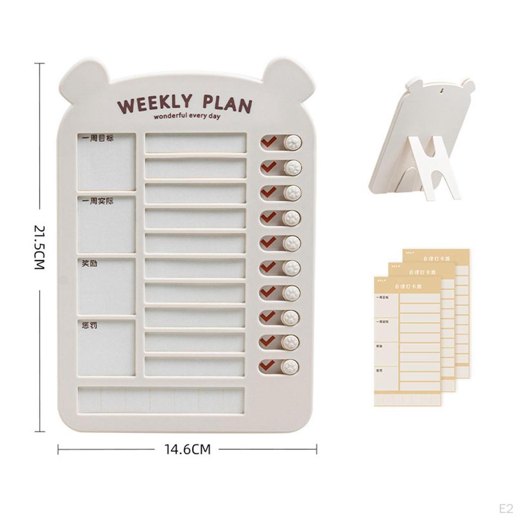 Detachable Chart Daily Schedule with Blank Card Paper Task Planning for RV Office