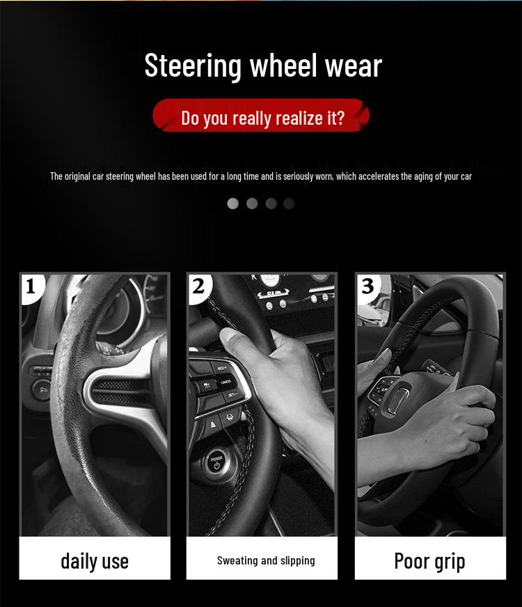 Carbon Fiber & Alcantara Leather Steering Wheel Cover for Alfa Romeo Stelvio, Stanway, Giulia, Juliet