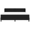 Boxspring Bed with Headboard Black 180 x 200 cm Fabric