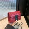 Mini Square Crossbody Bag Women Vintage Rhombus Quilted PU Leather Chain Shoulder Small Everyday Purse
