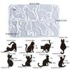 8 Cavity Cats Pendant Mold Multifuntional DIY Cats Pendant Mold Sturdy and Reusable Silicone Jewelry Accessory Molds