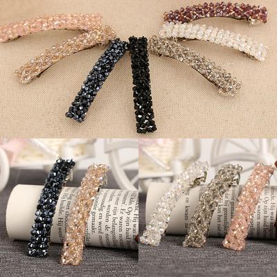 Girls Bling Women Hairpin Barrette Hair Clip Crystal Rhinestone