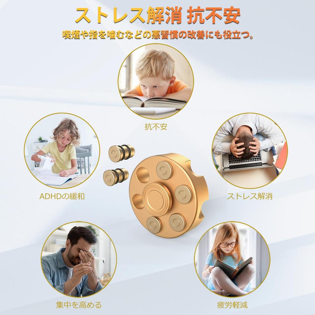 VOFOLEN Hand Spinner Stress Relief Premium Hand Spins Fast for Fidget Stainless Steel Finger Time Suitable for Children and Suitable for ADHD and