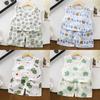 Baby Cartoon Sleeveless Vest And Shorts Summer Set For Toddler Boys And Girls