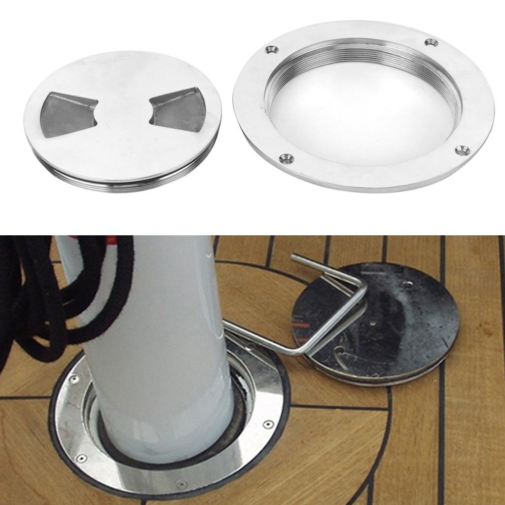 5in Deck Cover Plate 316 Stainless Steel Cabin Bottom Plate Yacht Marine Hardware Parts