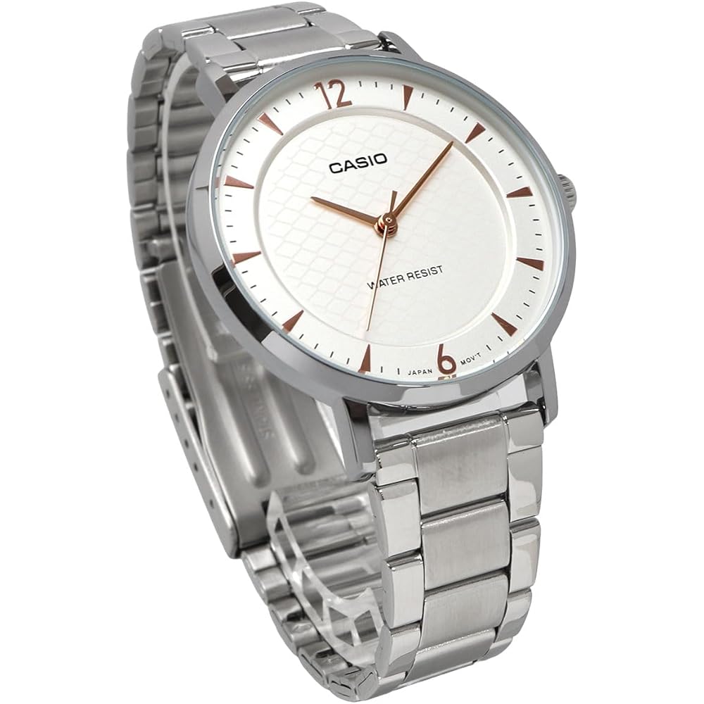 Casio Analog Quartz Women's Watch LTP-VT04D-7A White Metal Band Imported Model