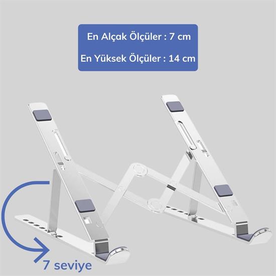 Adjustable Laptop Support Base Fully Foldable Portable Laptop Riser