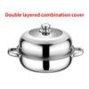 High Efficiency 3 Layer Nonrust Steel Steamer Pot With Ergonomic Handle For Safe And Even Heating
