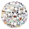 60 Cute Dog Cartoon Graffiti Stickers for Suitcase, Guitar, Journal, and DIY Decor (Pack of 60)