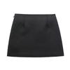 2025 Spring Women's Slim Temperament Leather Mini Skirt with Pocket Detail