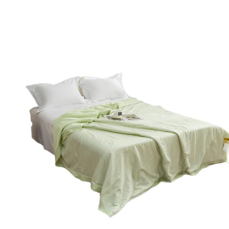 60s Tencel Lightweight Jacquard Summer Quilt - Skin-Friendly, Machine Washable, Printed Hollow-Out Design for Single & Double Beds