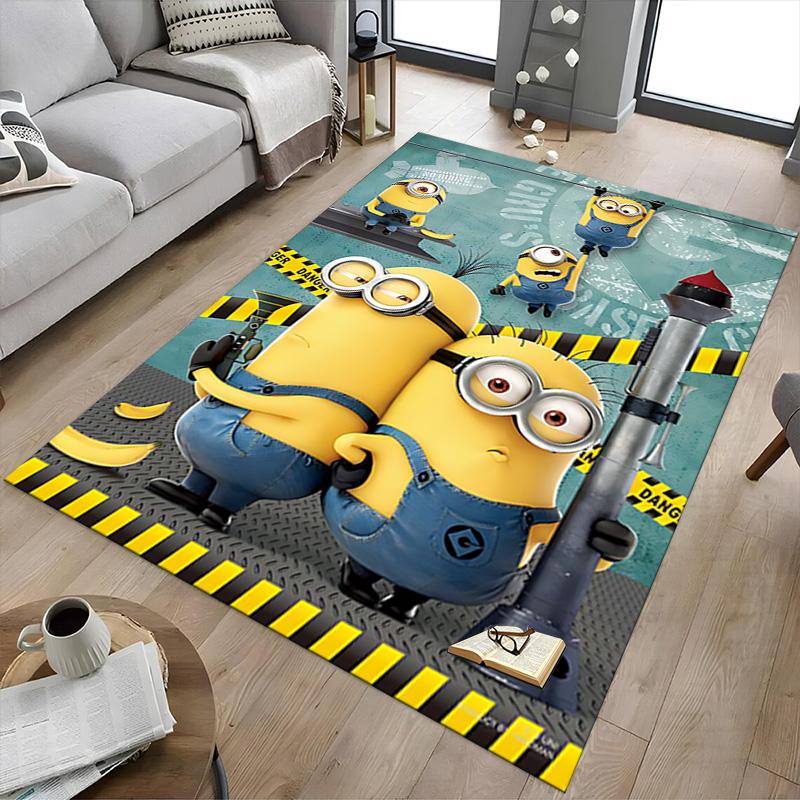 1pc Despicable Minions Adventure Carpet for Playroom Bedroom Living Room Sofa Home Decor,kids Game Area Rug Non-slip Floor Mat Y72828