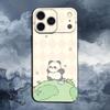 C-Cartoon Cute Panda Bear Case For iPhone 15,17,16,12,14,13,11,Plus,Pro Max,XS,X,Mini,8,7,XR,SE,Soft Silicone Black