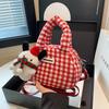 2026 Neue Herbst- und Wintertasche für Damen, Süße und Coole Umhängetasche, Niedliche Weihnachten Plüsch Handtasche Schultertasche
