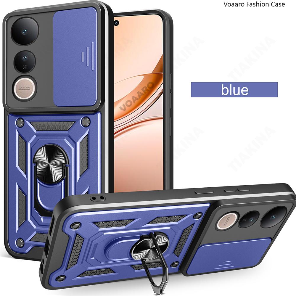 Slide Lens Armor Funda For Vivo V50 Lite 4G Case for Vivo V50 Lite Y38 Y39 Y29S T3X 5G Global Y04 4G Y200i Y300i Case Ring Cover