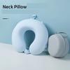 Ice Silk Cooling U-Shaped Neck Pillow Portable Foldable Comfortable Travel Support for Airplane Office Home Use
