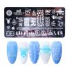 Letters Nail Stamping Plates Flower Pattern Nail Art Stamp Stencil Nail Art Tools Painting Nail