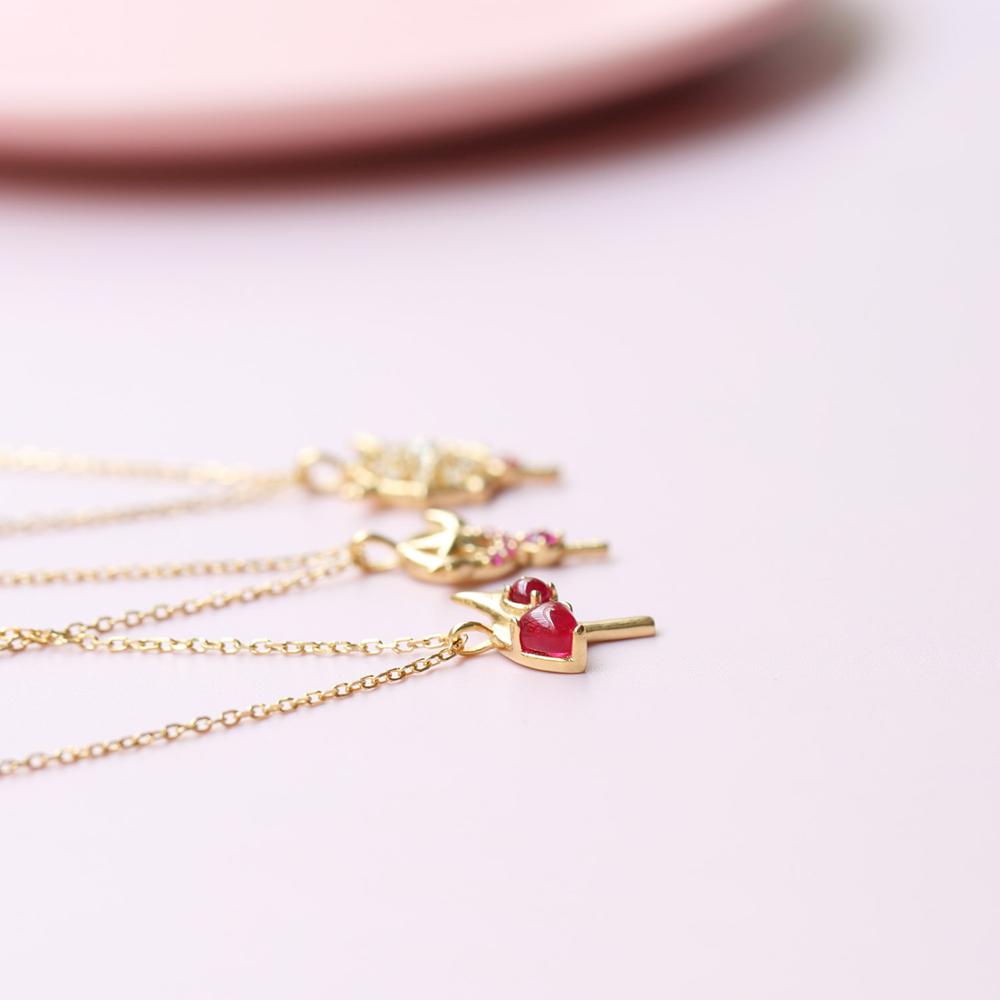 Anime Cardcaptor Sakura Necklace Pendant 25th Aniversary Card Captor 925 Sterling Silver Jewelry Women Girls Cosplay Props Gifts