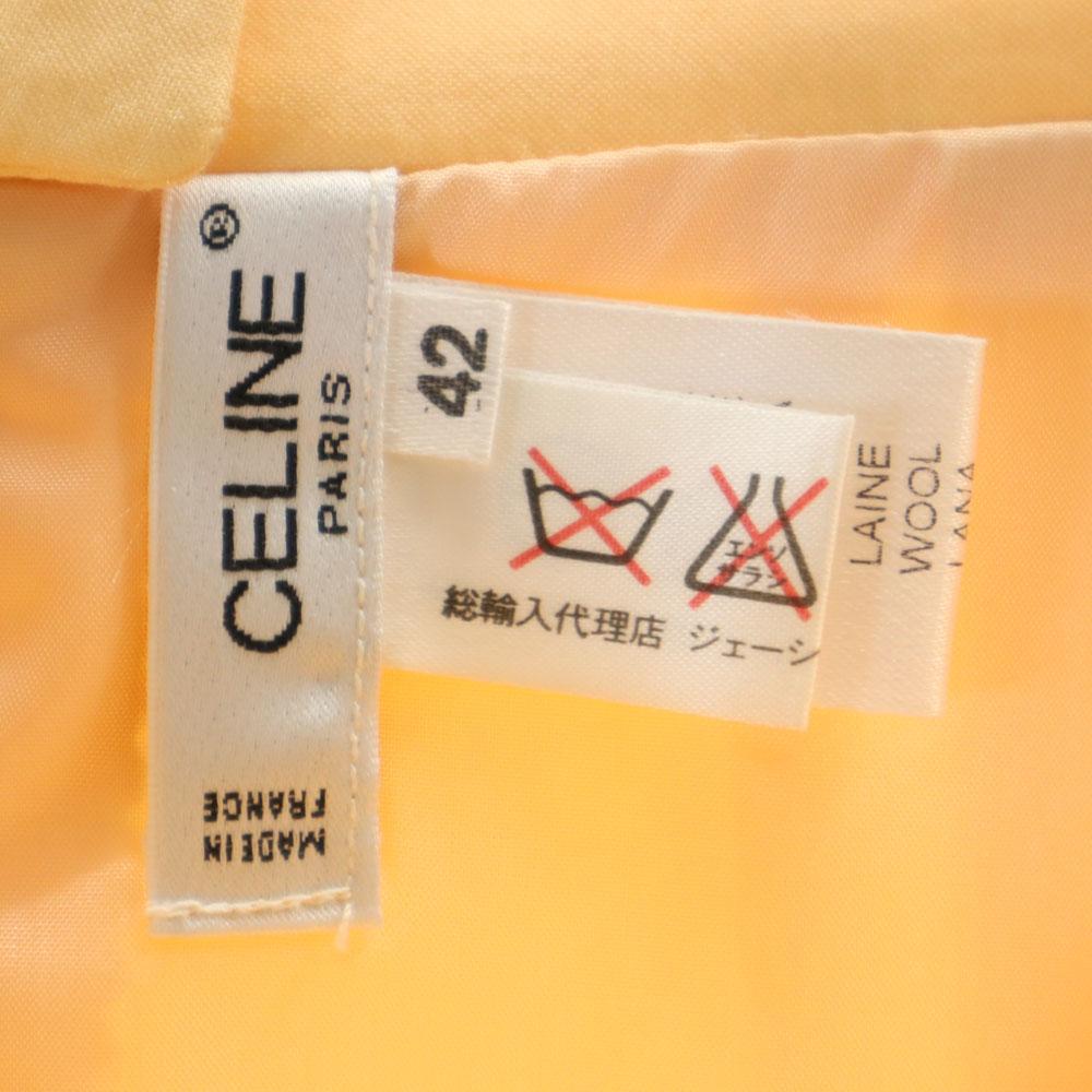 CELINE Made in France Mimole length Tight Skirt 42 Pale orange Women Used