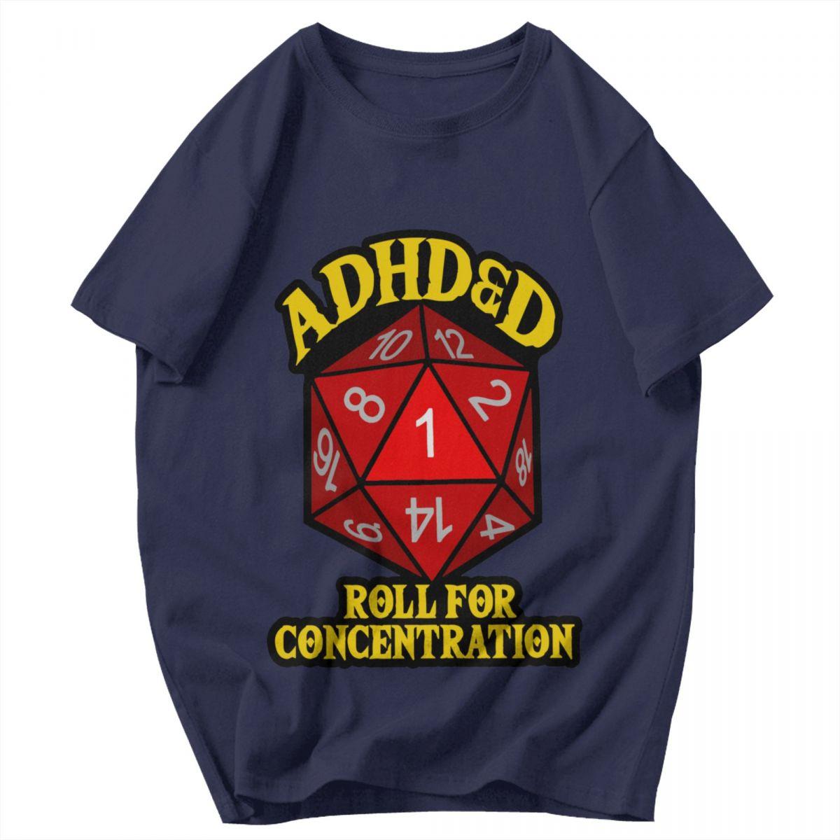 

Men T Shirt ADHDD Roll For Concentration Retro Gifts Y2K Graphic Short Sleeve Unisex Tops T Shirts 4XL
