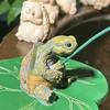 Figura de Tortuga Pescadora Tortuga Pequeña Linda sobre Hoja de Loto Escultura de Resina para Acuario Patio Piscina Estanque Decoración de Jardín Exterior