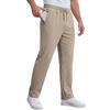 Men's Casual Loose Fit Straight Leg Pants with Drawstring and Stripes for Spring and