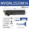 Rhombic Tip CNC Lathe Tool Holder MVQNR/L2525M16/3232P16 - 117.5° Inner/Outer Circle Holder