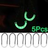 5/1Pcs Luminous Zipper Pull U Type PVC Silicone Zippers Tail Rope Zips Repair Kit Bags Clothes Jacket DIY Sewing Accessories