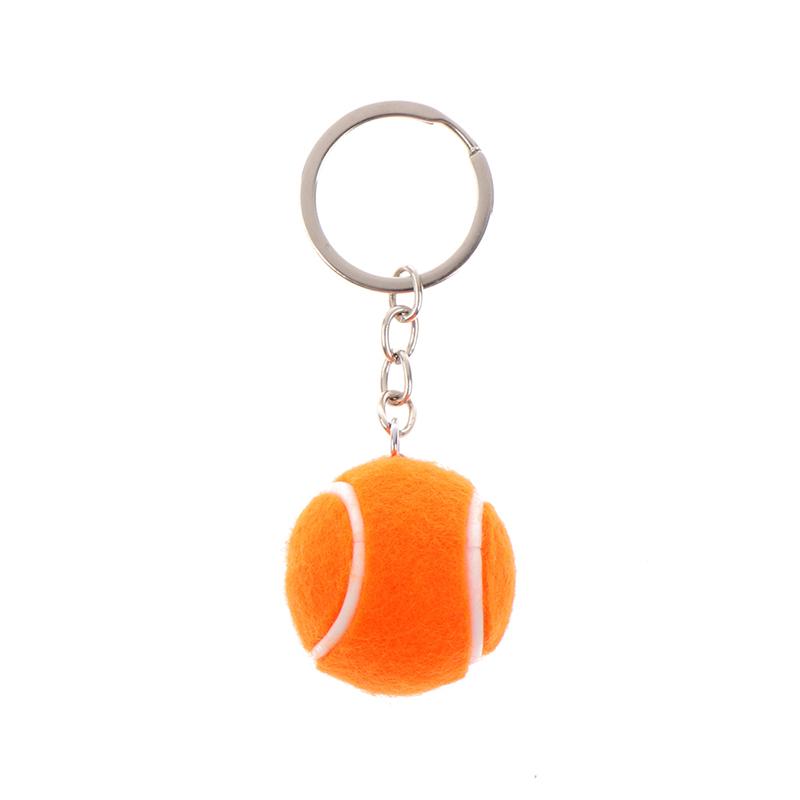 6 Color Key Chain Tennis Ball Metal Keychain Car Key Chain Key Ring sports chain sliver color pendant