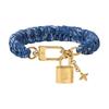 Classic Floral Design Bracelet Women Bracelets Gold Blue M4641F