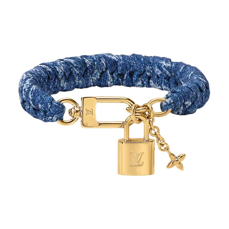 

Louis Vuitton Classic Floral Design Bracelet Women bracelets Gold Blue M4641F Basic Packaging-Dust Bag+Box,19