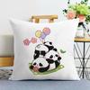 Cute Panda Print Decorative Pillowcase Bedroom Living Room Square Cushion Pillowcase