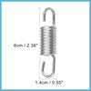 BULLSPANN Motorcycle Brake Pedals Return Spring Plated Steel 6cm Length for Suzuki Silver Tone 2pcs Replacement Parts Accessories