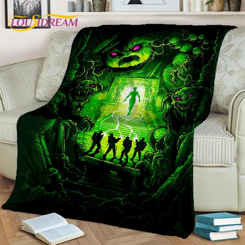 G-Ghostbusters Cartoon-Film-Decke, weiche Flanell-Überwurfdecke für Zuhause, Schlafzimmer, Bett, Sofa, Picknick, Büro, Wandern, Freizeit, Nickerchen, Geschenk