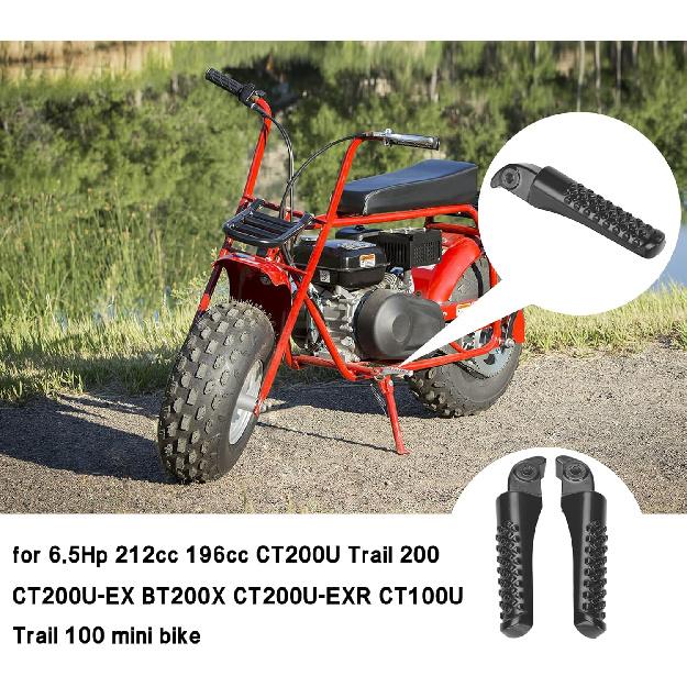 GREHUA Mini Bike Foot Pegs Compatible With Coleman Powersports BT200X CT200U CT200U-EX CT100U Trail 200 CC100X 212Cc 196Cc 6.5Hp Motor Minibike Parts