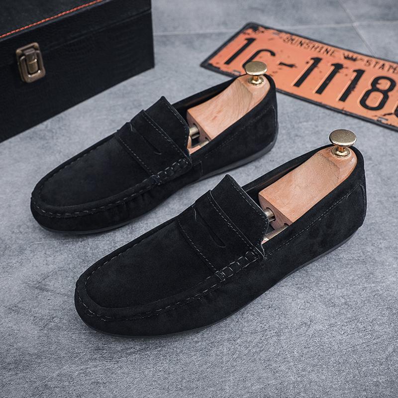 Doudou shoes summer new matte suede lazy small leather shoes loafer driving shoes