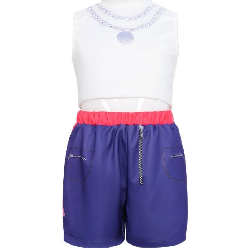 Pop Sängerin Superstar Rumi Gelbes Kostüm für Kinder Mädchen Halloween Verkleidung Kinder Schule Karnevalsparty Bühnenauftritt Rollenspiel Outfit