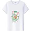 Kawaii Cartoon Tees The Bear Duffy Summer Tops Short Sleeve T-Shirts White Harajuku Clothes Y2K Blouses Unisex